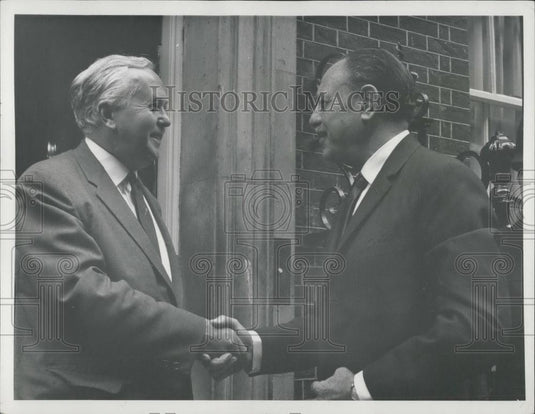 1968 Press Photo President Ayub Khan & Prime Minister Harold Wilson - Historic Images
