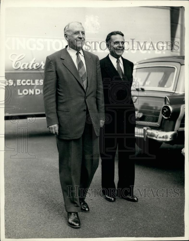 1957 Press Photo T.S. Rep Mr. Harold Stassen &amp; Soviet T.S. Representative - Historic Images