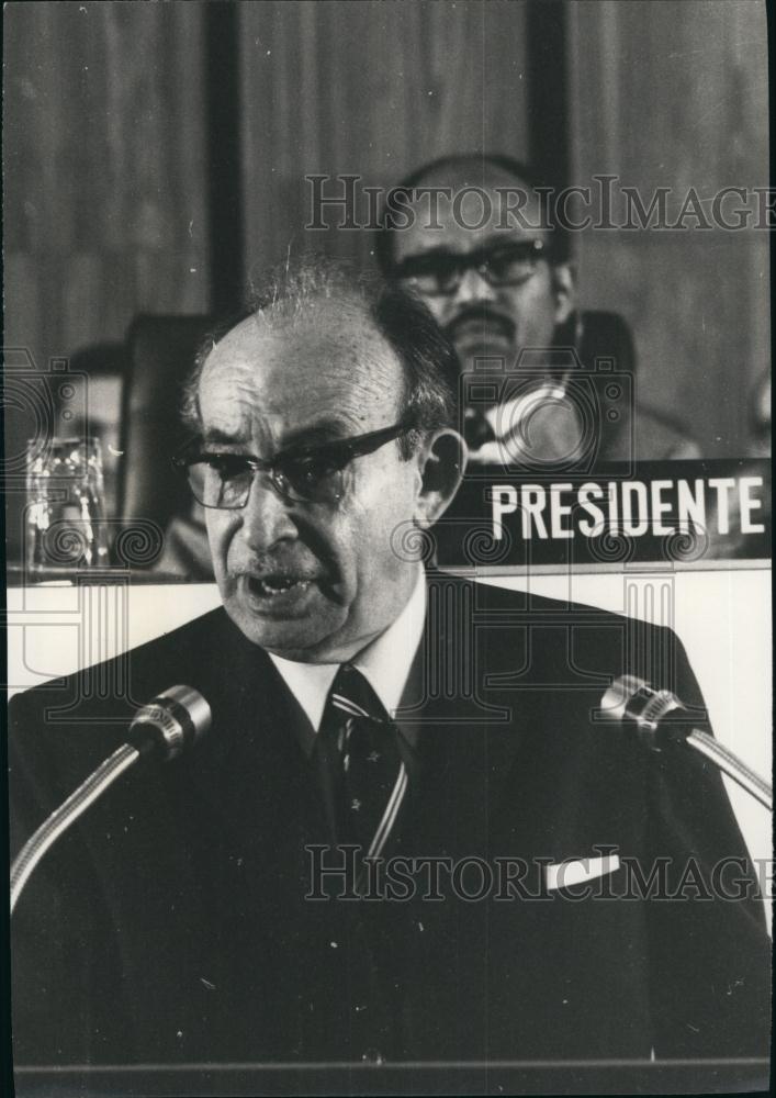 1971 Press Photo Cuban Foreign Minister Raul Roa – Historic Images