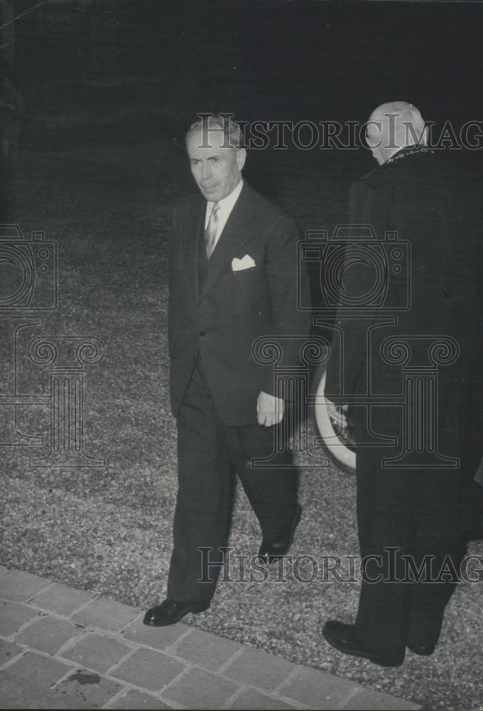 1957 Press Photo M. Antoine Pinay French Cabinet Crisis Elysee Palace - Historic Images