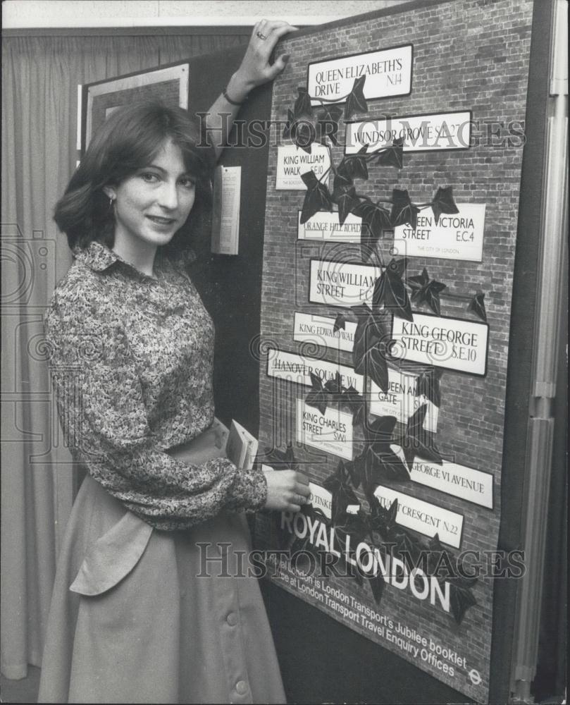 1977 Press Photo Young London Art Student Wins Silver Jubilee Competition - Historic Images