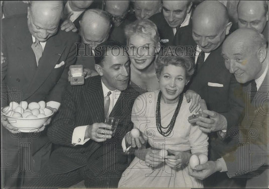 1957 Press Photo Winners and ctress Jacqueline Joubert and Pierre-Jean Joubert - Historic Images