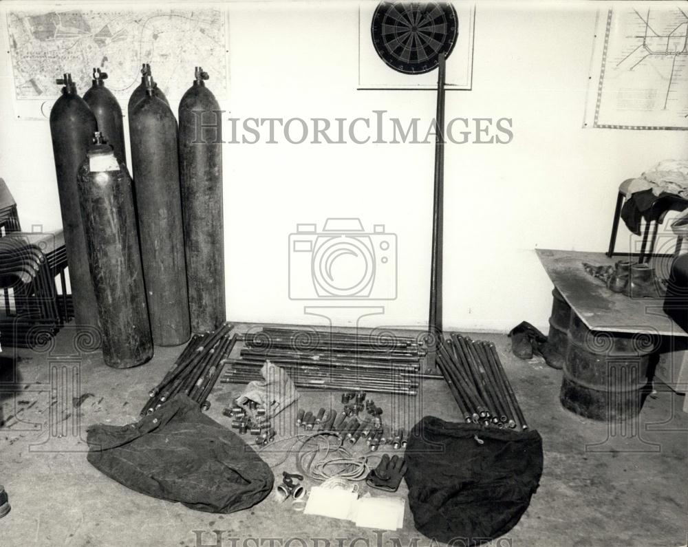 1968 Press Photo The raiders thermic lance equipment used in the robbery - Historic Images