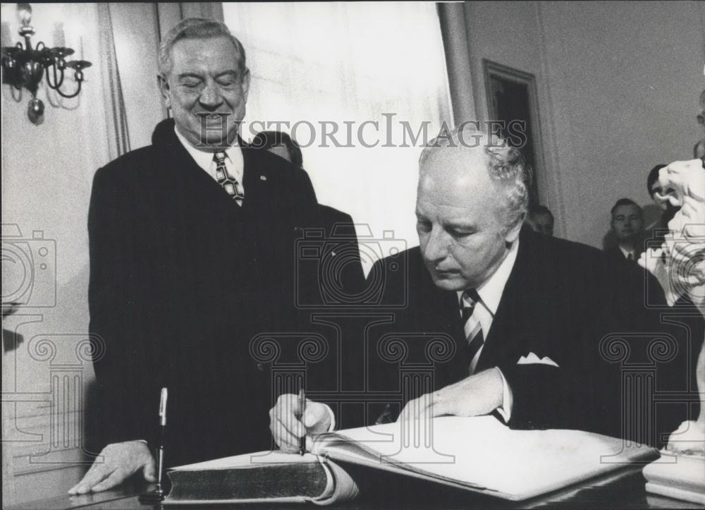 1970 Press Photo Secretary for Foreign Affairs, Walter Scheel - Historic Images