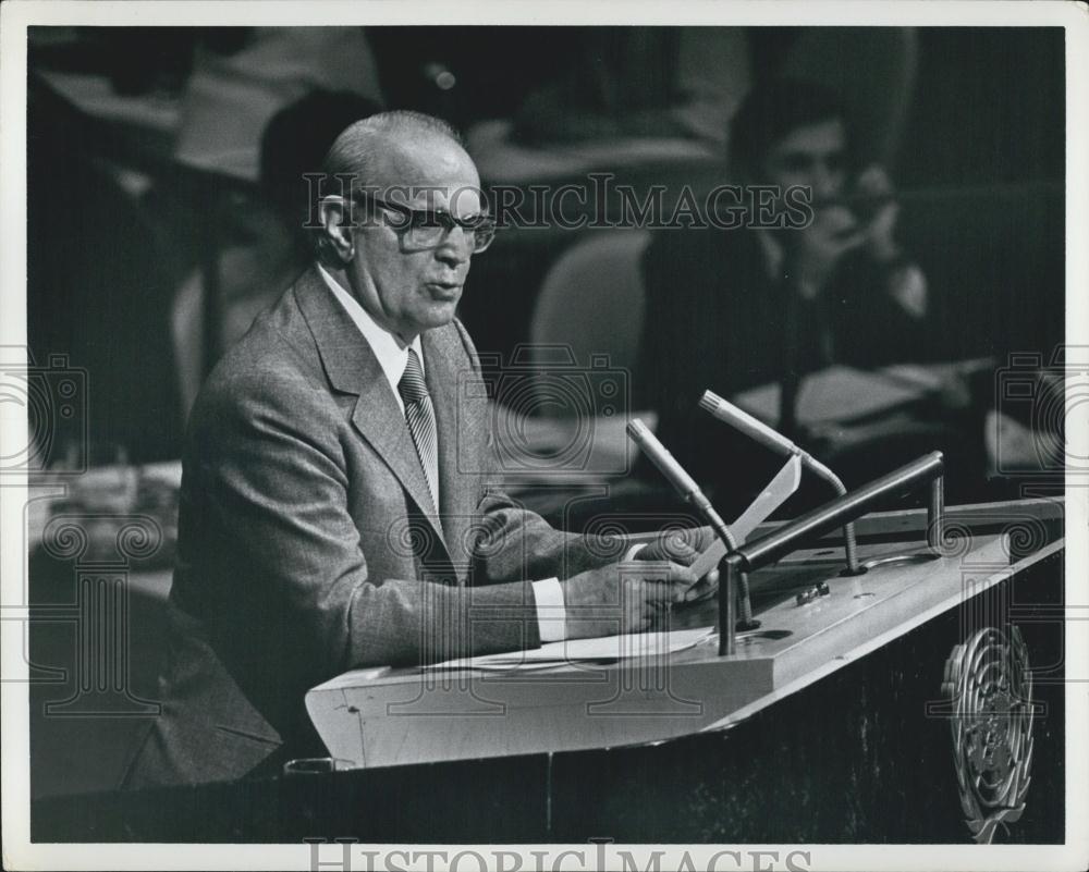 1978 Press Photo Constantine Caramanlis Greek Premier UN Disarmament - Historic Images