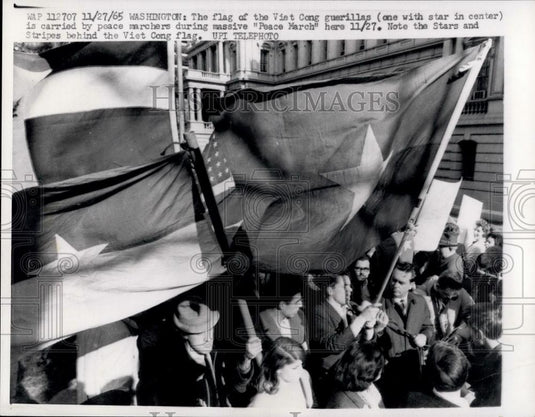 1965 Press Photo The flag of the Viet Cong Guerillas - Historic Images
