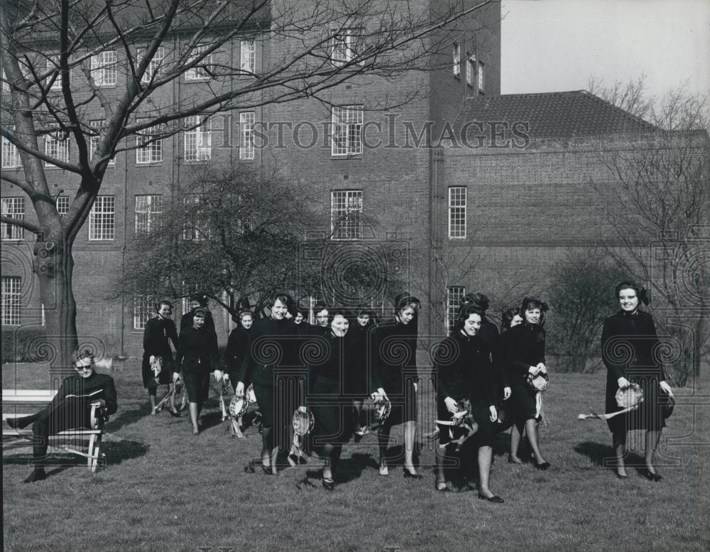 Press Photo Salvation Army Timberalists Walking Outside - Historic Images