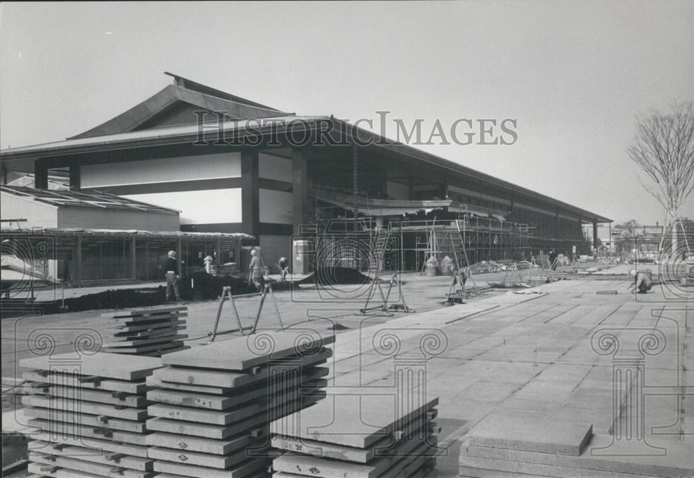 Press Photo New Imperial Palace under construction, Tokyo - Historic Images