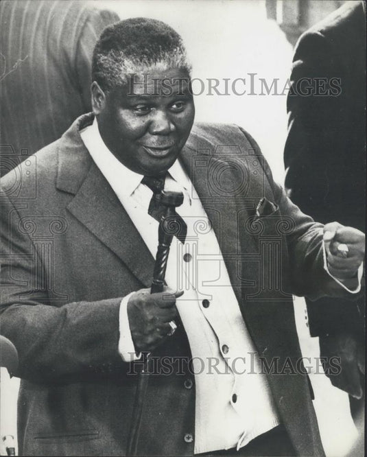 1976 Press Photo Joshua Nkomo, President, Zimbabwe African People's Union - Historic Images