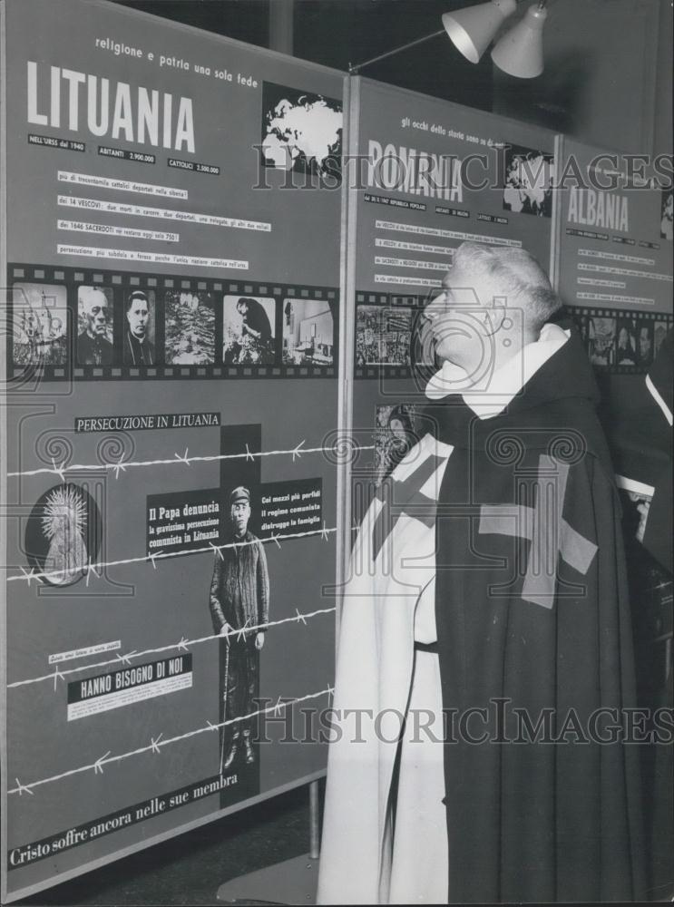 1962 Press Photo Church Of Silence Exhibition Opens Public Rome Ital Catholic - Historic Images