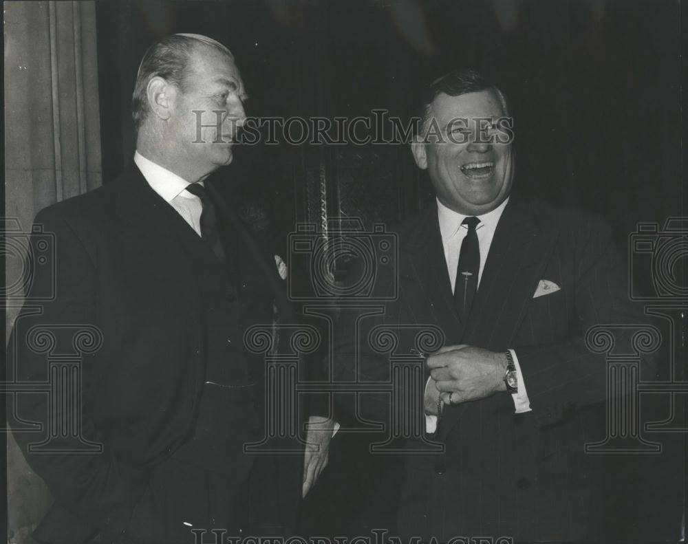 1958 Press Photo George Brown Foreign Secretary Replies to Nazi Camp Victims - Historic Images