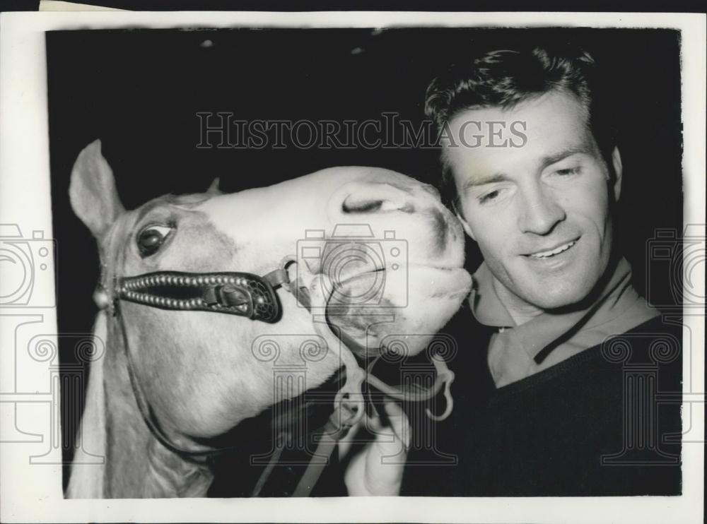 1958 Press Photo Goldie Hugh O&#39;Briens New Wonder Horse-Wyatt Earp - Historic Images