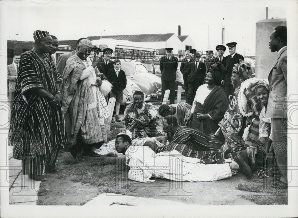 1953 Press Photo Chief Otolorin of Ife, Nigerian Delegation - Historic Images