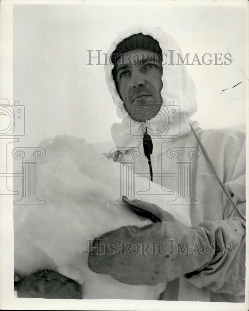 1954 Press Photo Royal Marine Commandos Undergo &quot;Arctic&quot; Training Course - Historic Images