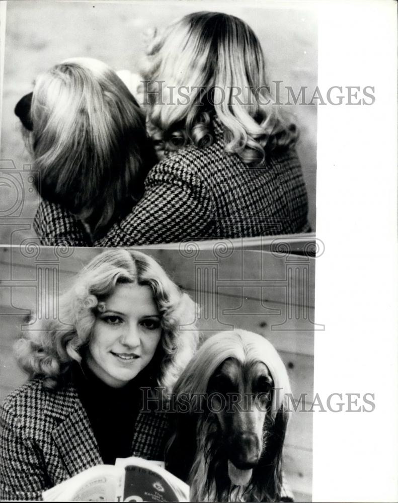 1981 Press Photo Linda Clewley and ziggi Afghan Hound - Historic Images