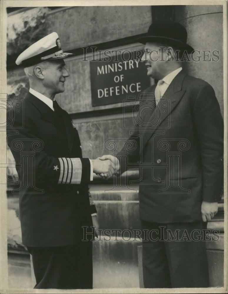 1955 Press Photo Admiral Jerauld R. Wright NATO Supreme Allied Commander London - Historic Images