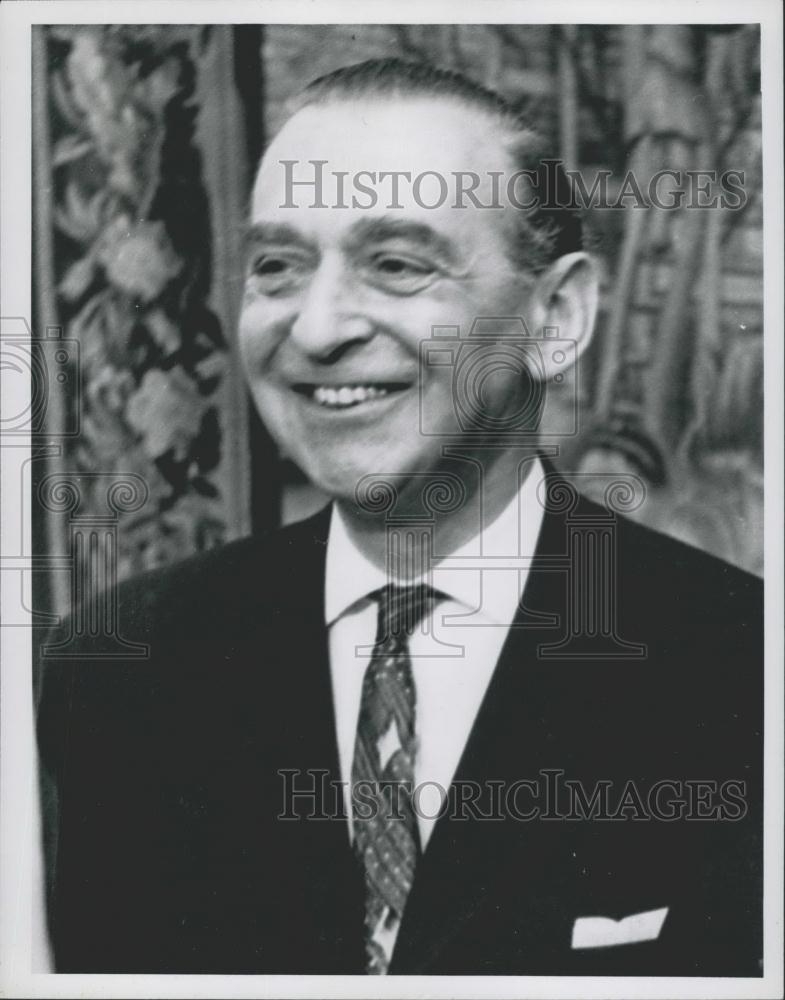 1963 Press Photo L. Rosenberg ,Chairman of the German Labor Union - Historic Images