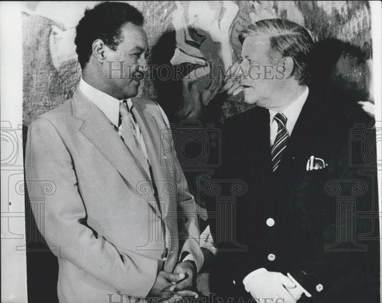 1978 Press Photo President Nimeiri Sudan Chancellor Helmut Schmidt West Germany - Historic Images