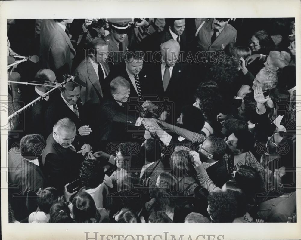 1977 Press Photo President Carter - U.S. mission to the U.N. - Historic Images