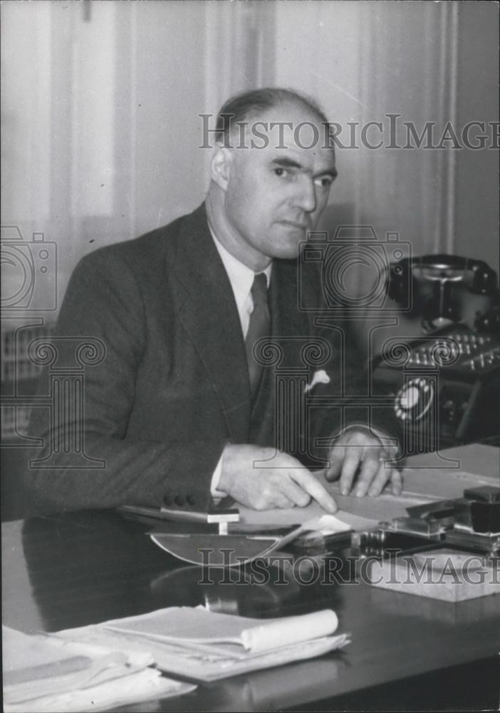 1970 Press Photo General de Gaulle&#39;s Minister of Weaponry Charles Tillon - Historic Images