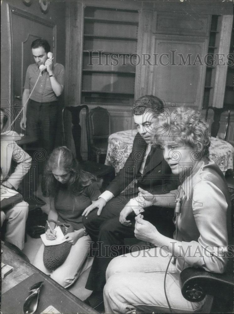 1973 Press Photo Gail Getty with Her Attorney Jacovoni after Son Was Abducted - Historic Images