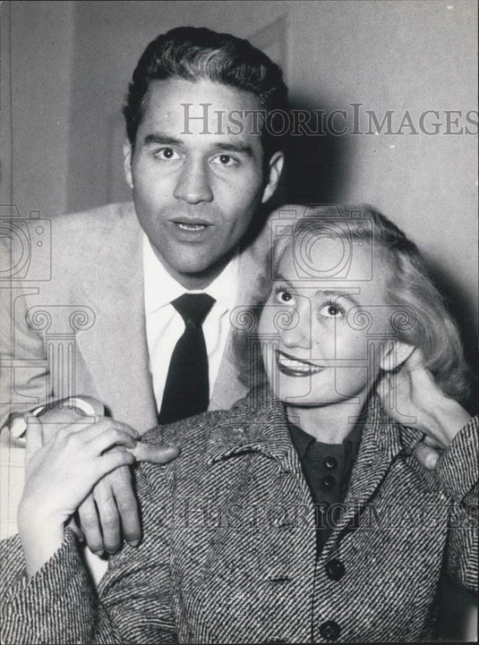 Press Photo Charles Chaplin Jr and Fiance Susan Cook - Historic Images