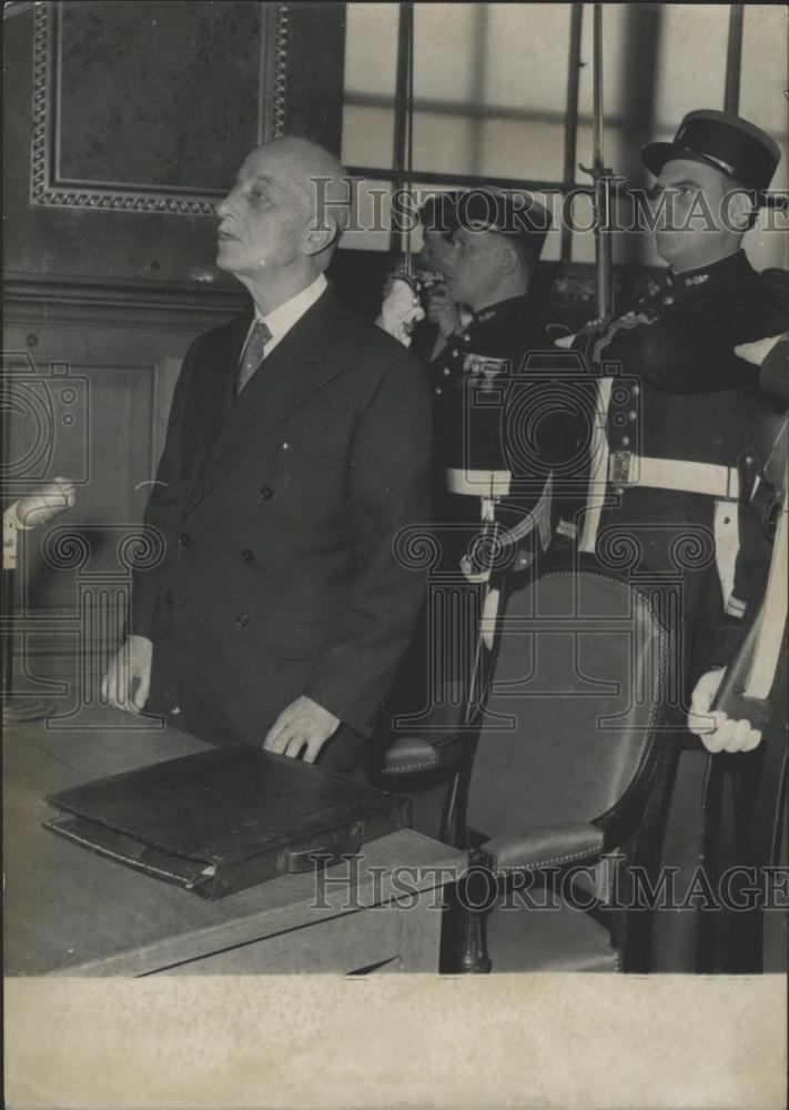 1956 Press Photo General Nogues Appears in Luxembourg Court Room - Historic Images