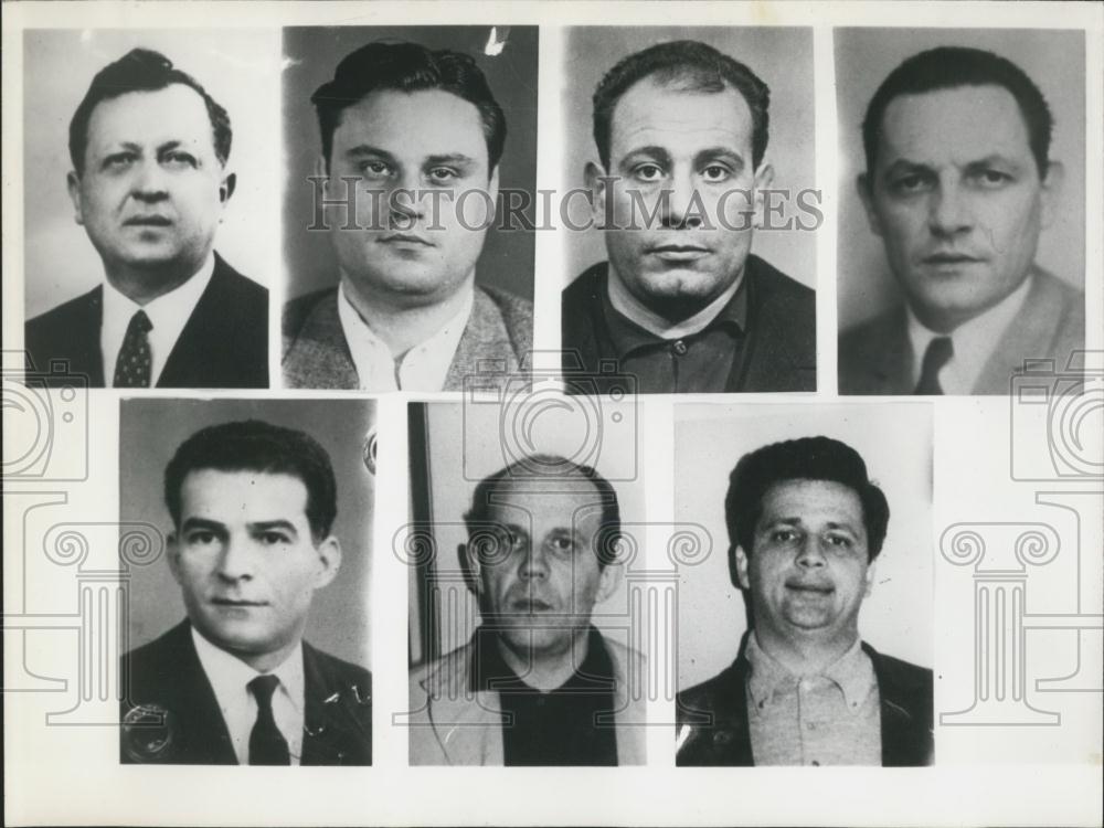 1967 Press Photo Seven Gangesters Arrested - Historic Images