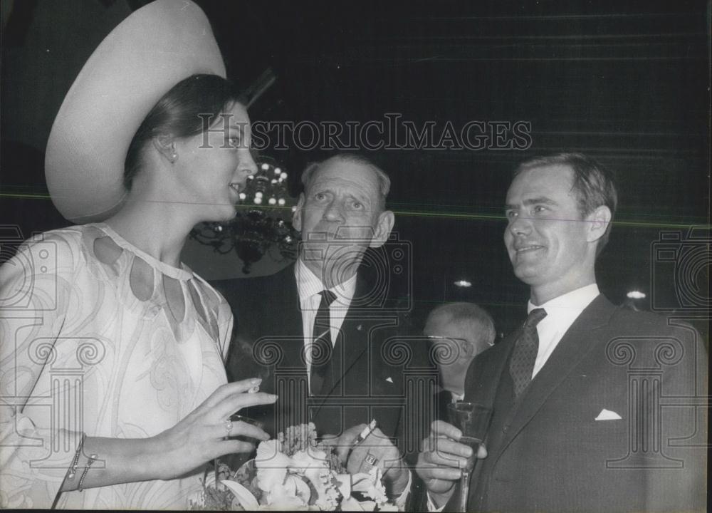 1967 Press Photo Princess Margrethe, King Frederik, Henri de Monpezat - Historic Images