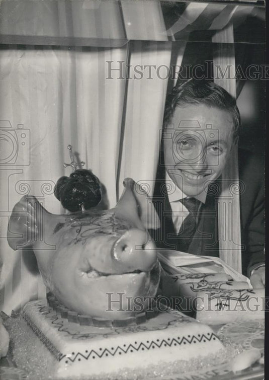 1959 Press Photo Jacky Narp Wins the 1959 Butcher Shop Oscar - Historic Images