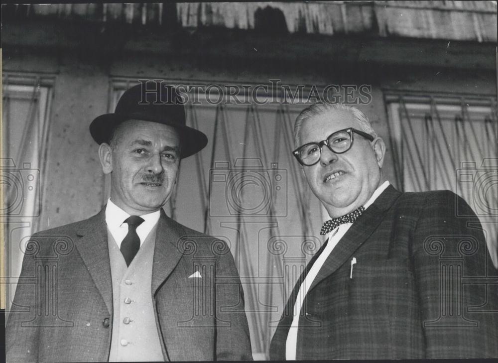 1963 Press Photo Jazz Pianist Henry Koster and Frederik Murray in Munich. - Historic Images