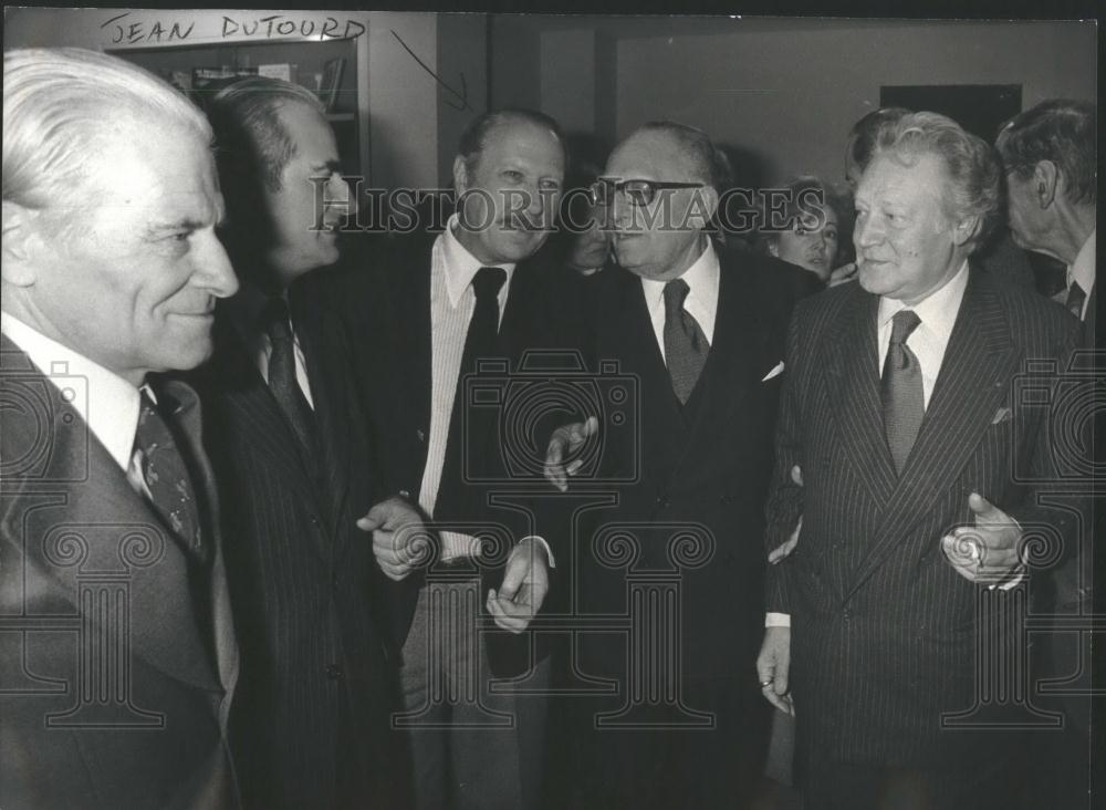 1978 Press Photo Jean Dutourd Receives His New Colleagues at Flammarion - Historic Images