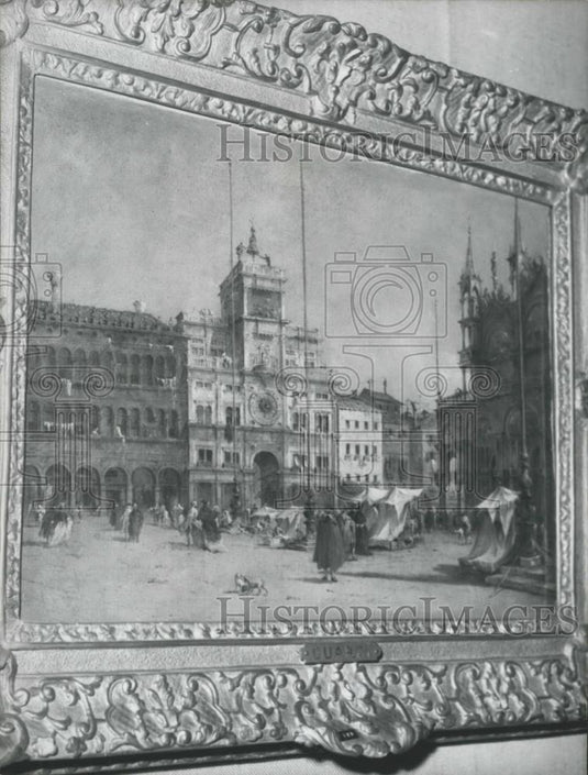 1966 Press Photo Francesco Guardi's Painting "The Clock Tower" - Historic Images