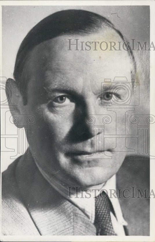 1955 Press Photo German Politician Dr. Josef Rust. State Secretary Defense Min. - Historic Images