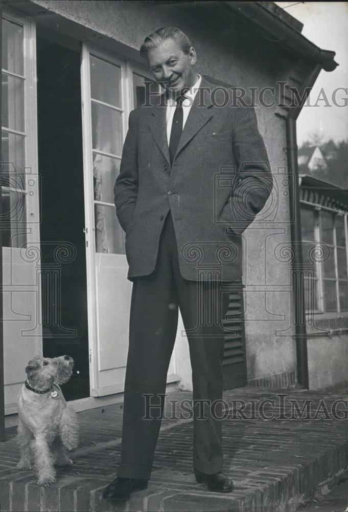 1958 Press Photo German Politician Kurt Georg Kiesinger. - Historic Images