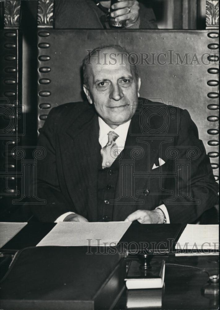 Press Photo Italian Minister of Justice Attilio Piccioni - Historic Images