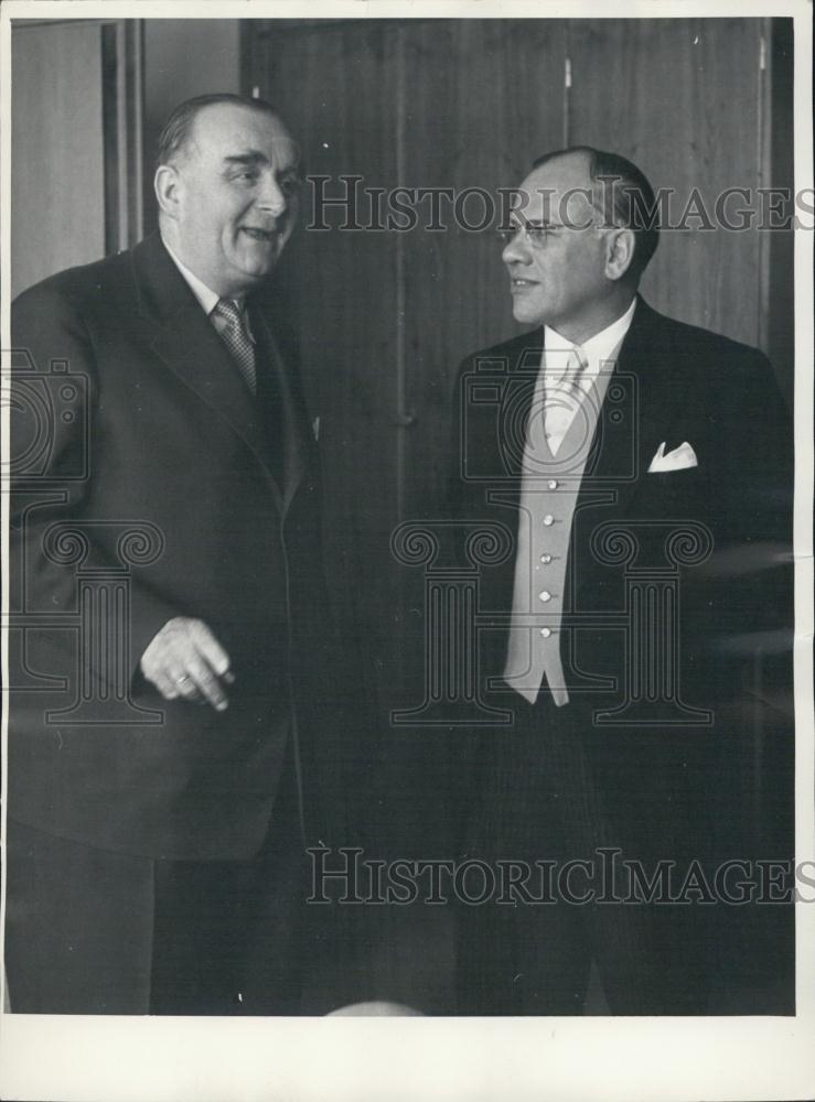 1956 Press Photo Danish Politician Gustav Pedersen in Bonn, Germany. - Historic Images