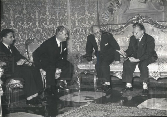 1953 Press Photo Italy's President Einaudi Speaks about Forming his new Cabinet - Historic Images