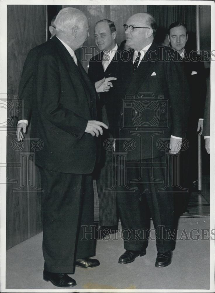 1955 Press Photo Belgian Secretary of State Paul Henri Spaak in Germany. - Historic Images