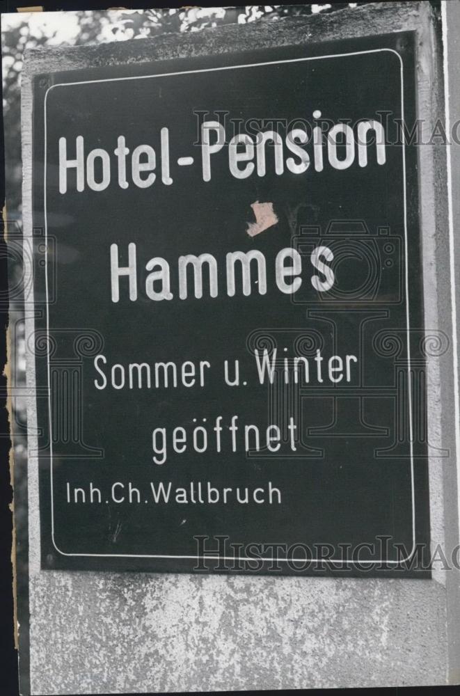 Press Photo Hotel-Pension Hammes. German. - Historic Images