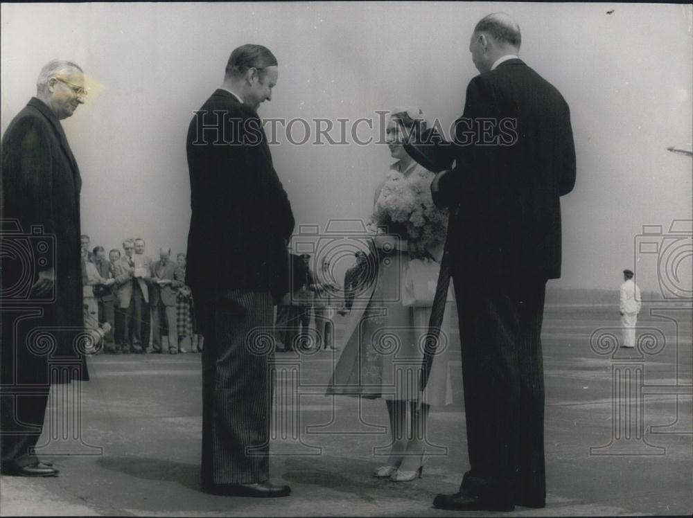 1955 Press Photo Princess Margaret visits Germany. - Historic Images