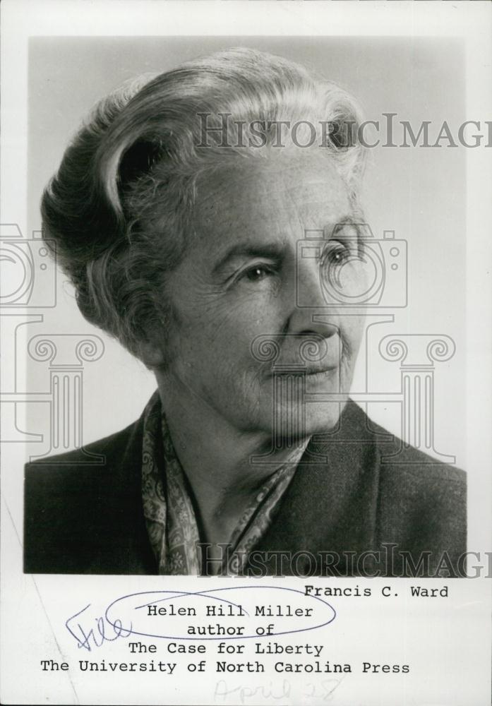 1965 Press Photo Helen Jill Miller, author of &quot;The Case for Liberty&quot; - RSL66099 - Historic Images