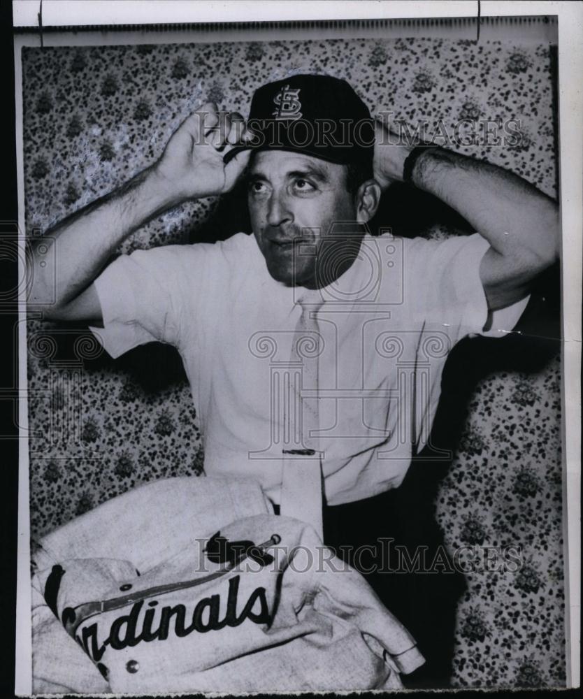 1959 Press Photo Sal "The Barber" Maglie, St Louis Cardinals - RSL73165 - Historic Images