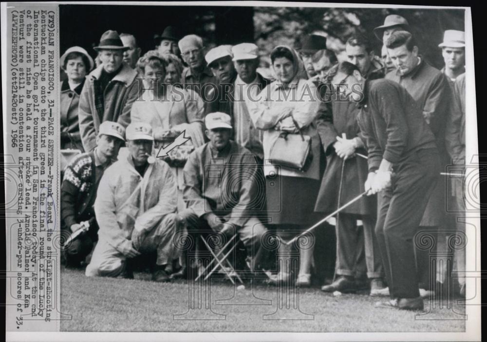 1966 Press Photo Golfer Frank Beard during final round of Luck Intl Open Golf - Historic Images