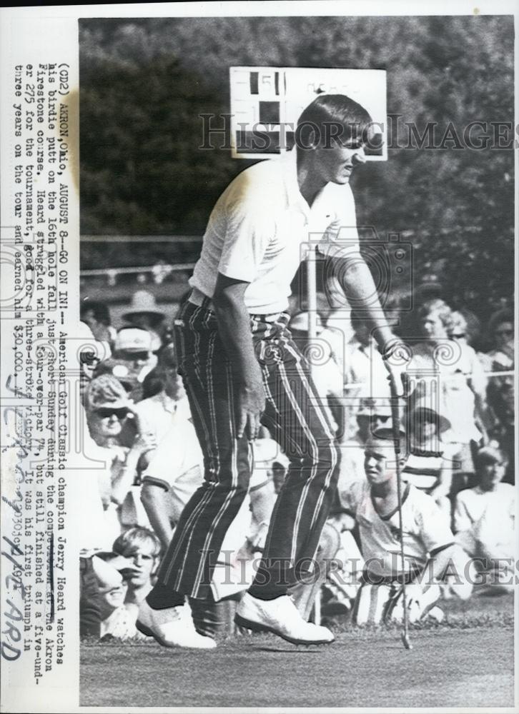 1971 Press Photo Jerry Heard, Professional Golfer, American Golf Classic - Historic Images