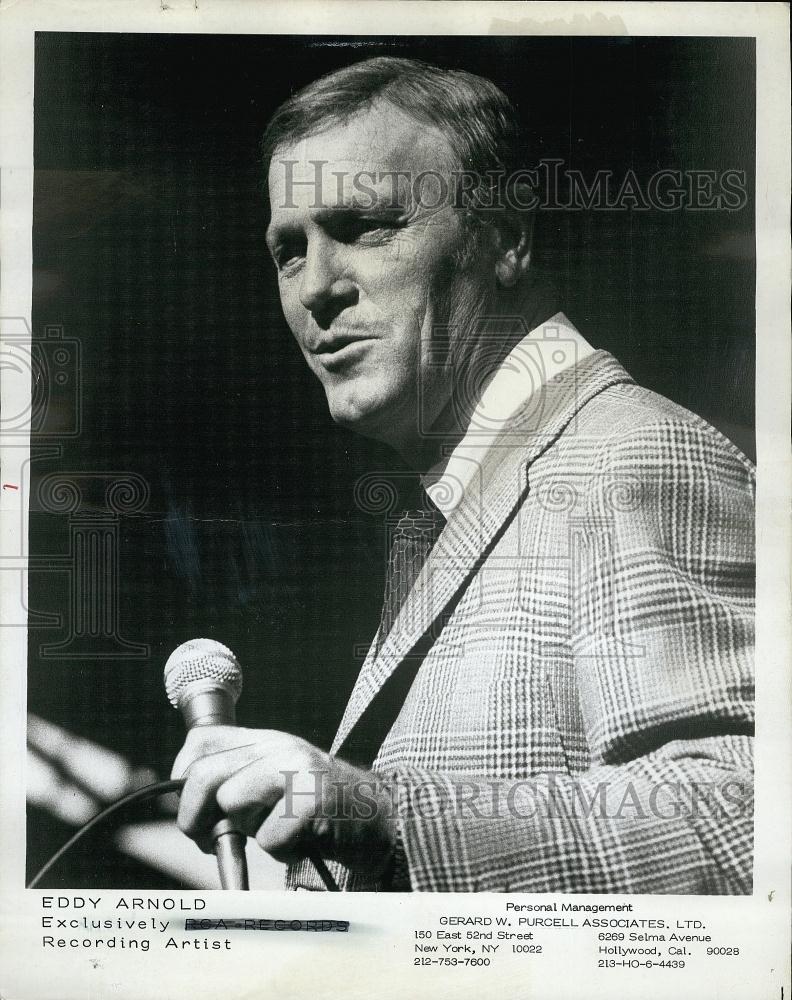 1975 Press Photo Eddy Arnold American Country Music Singer Nashville Sound - Historic Images