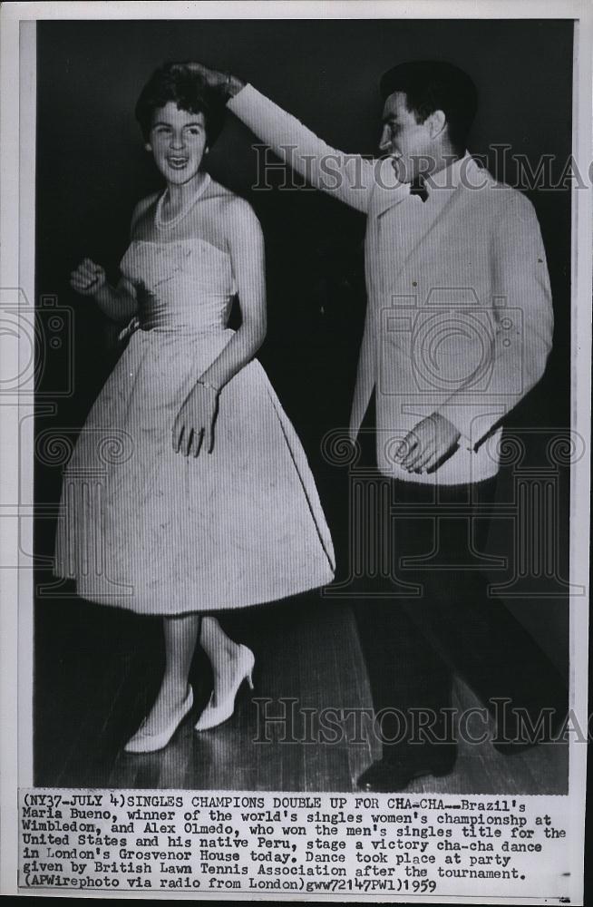 1959 Press Photo Maria Bueno Professional Tennis Player Winner Women&#39;s Singles - Historic Images