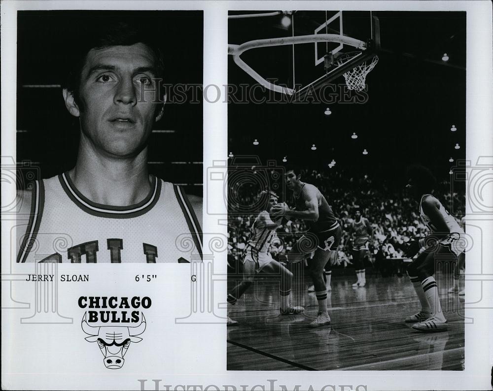 Press Photo Jerry Sloan Guard Chicago Bulls Basketball Player NBA Team - Historic Images