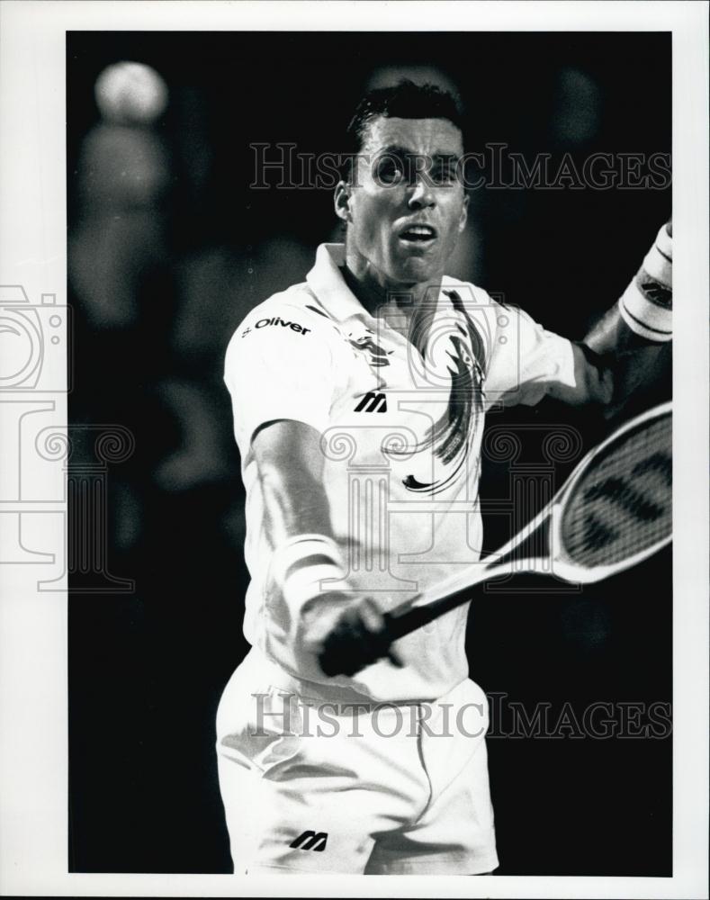 Press Photo Tennis player smacking ball in game Ivan Lendl - RSL55823 - Historic Images