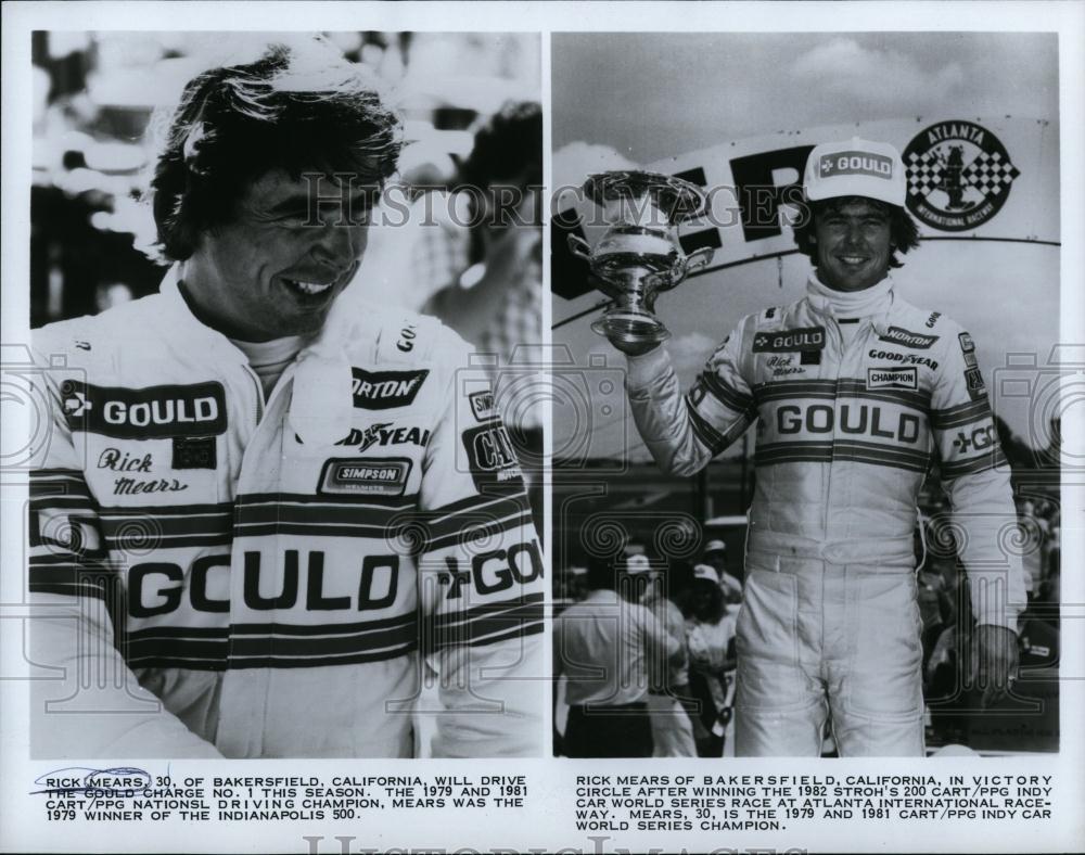 1981 Press Photo Rick Mears winner of Indianapolis 500 for 1979 - RSL74297 - Historic Images